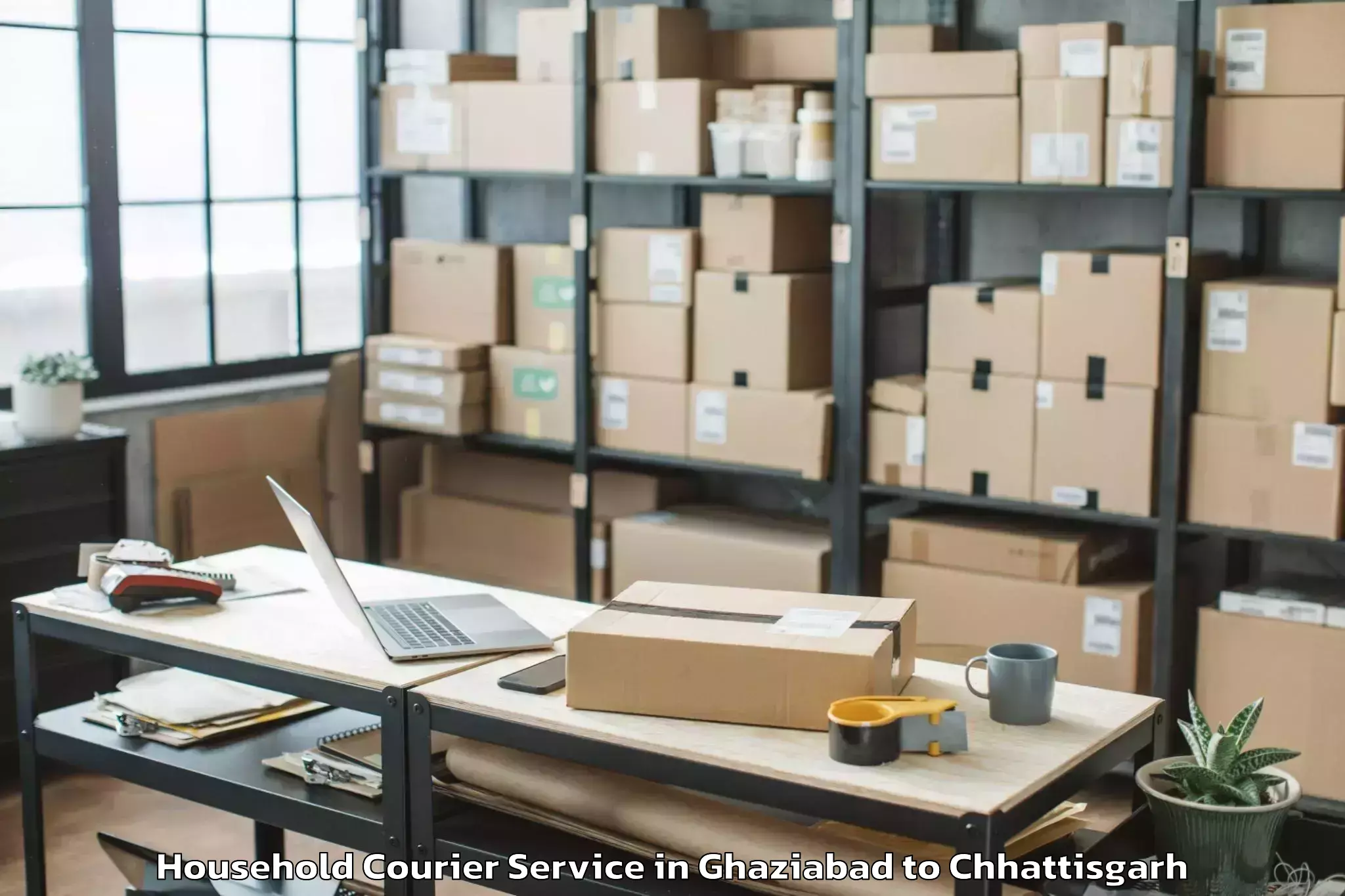 Efficient Ghaziabad to Chhindgarh Household Courier